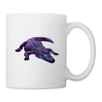 Neon-Krokodil-Aurora - Tasse - Weiß - Rechts