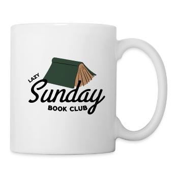 Lazy Sunday Book Club Vintage Aesthetic  - Tasse - Weiß - Rechts