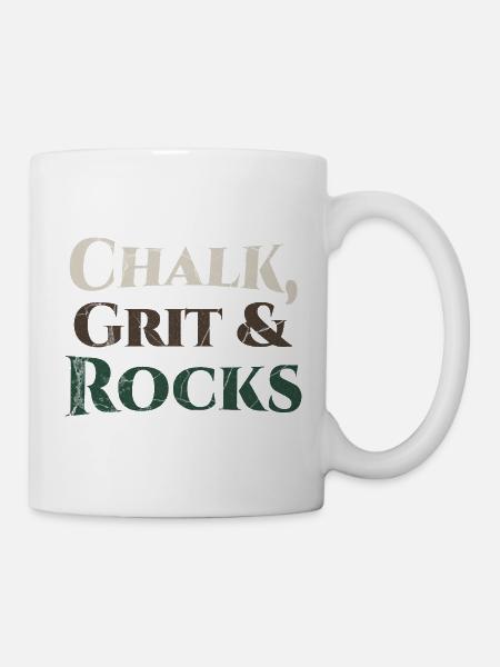 Chalk Grit & Rocks Motiv - Tasse - Weiß