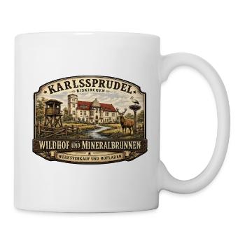 Karlssprudel Wildhof und Mineralbrunnen - Tasse - Weiß - Rechts