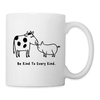 Soyez gentil avec chaque cochon végan gentil - Mug blanc - blanc - Droite