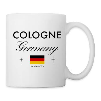 Cologne, Allemagne, coordonnée Souvenir de voyage - Mug blanc - blanc - Droite