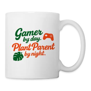 Chemise Gamer de jour Plante Parent de nuit - Mug blanc - blanc - Droite