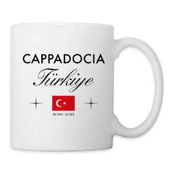 Kappadokien Türkei Koordinaten Reise Souvenir - Tasse - Weiß - Rechts