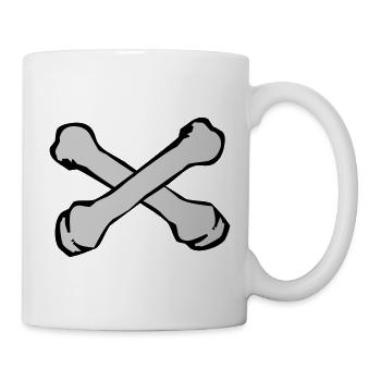 Silhouette des os croisés - Mug blanc - blanc - Droite