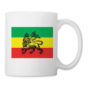 Haile Selassie I Jah Rastafari Rasta Reggae Roots  - Tasse - Weiß - Rechts