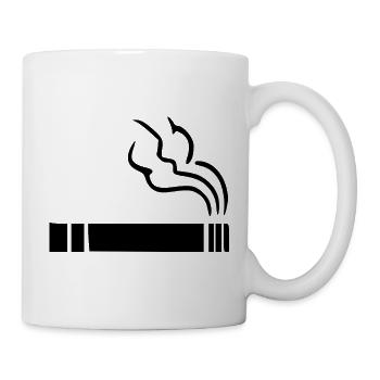 Zigarette Raucherzone - Tasse - Weiß - Rechts