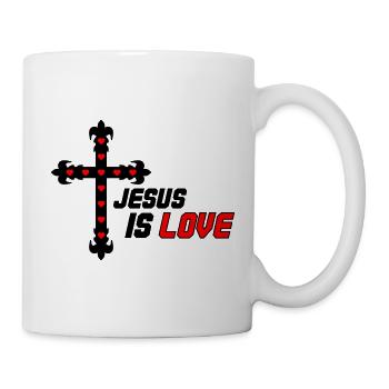 Jesus is Love - Tasse - Weiß - Rechts