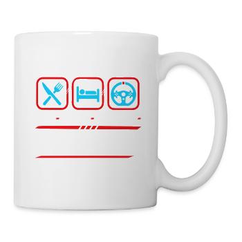 Eat sleep sim race repeat für Sim Racing Fans - Tasse - Weiß - Rechts