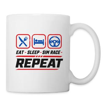 Répétition de la course Sleep Sim pour les fans de sim racing - Mug blanc - blanc - Droite