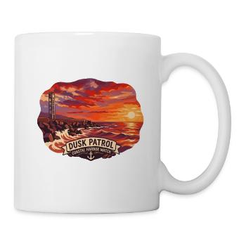 Retro Küstenwache Abendpatrouille - Tasse - Weiß - Rechts