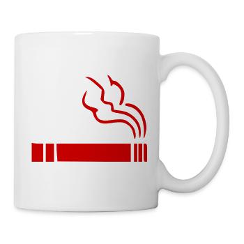 Zigarette Raucherbereich - Tasse - Weiß - Rechts