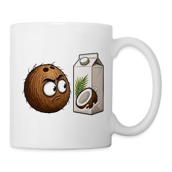 Kokos vs Milchkarton - Tasse - Weiß - Rechts
