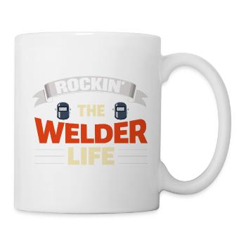 Rockin The Welder Life Schweißer Leben - Tasse - Weiß - Rechts