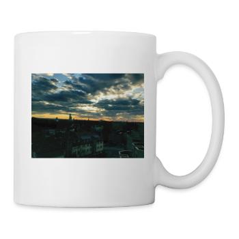 Sonnenuntergang über Stadtlandschaft - Tasse - Weiß - Rechts