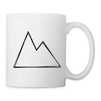 Berg handgezeichnet - Tasse - Weiß - Rechts