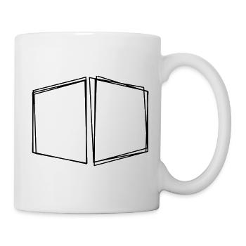 Offenes Buch handgezeichnet - Tasse - Weiß - Rechts