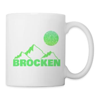 Brocken als Bergsteigen - Tasse - Weiß - Rechts