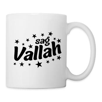Sag Vallaha Jugendslang Schwur Spruch - Tasse - Weiß - Rechts
