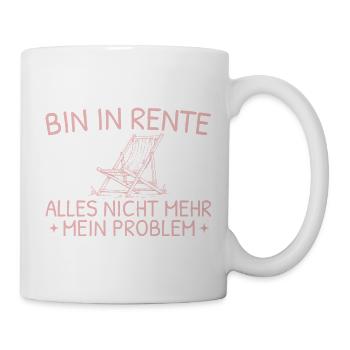 Rente Liegestuhl Abschiedsgeschenk Kollegin - Tasse - Weiß - Rechts