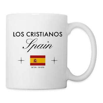 Los Cristianos Teneriffa Koordinaten Souvenir - Tasse - Weiß - Rechts