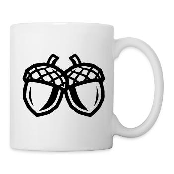 Eichel Symbol Herbst - Tasse - Weiß - Rechts