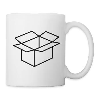 Symbol der Karton-Linie öffnen - Tasse - Weiß - Rechts