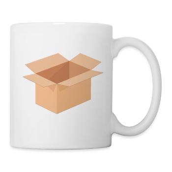 Offene Kartonillustration - Tasse - Weiß - Rechts
