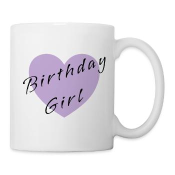 Birthday Girl – Celebration Design - Tasse - Weiß - Rechts