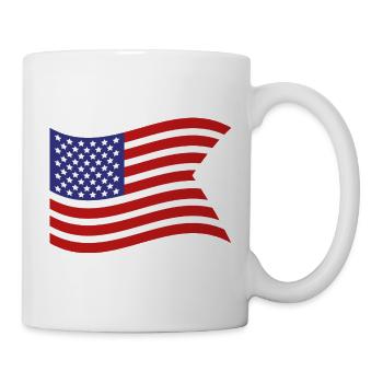 Flagge der Vereinigten Staaten - Tasse - Weiß - Rechts