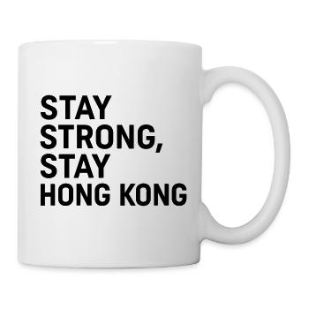 Bleib stark, bleib Hongkong - Tasse - Weiß - Rechts