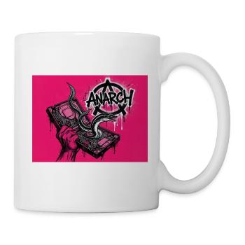 Anarchischer Aal entspringt einer Festplatte - Tasse - Weiß - Rechts