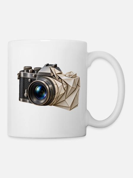 Origami-Kamera - Tasse - Weiß