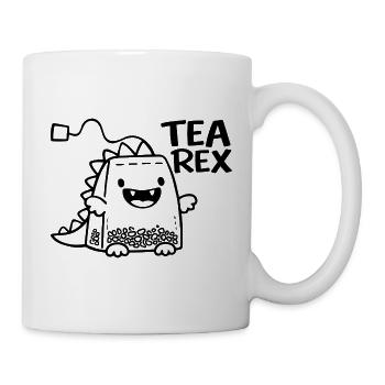  Tee-Beutel-Dino lustiger Tee Humor Dinosaurier - Tasse - Weiß - Rechts