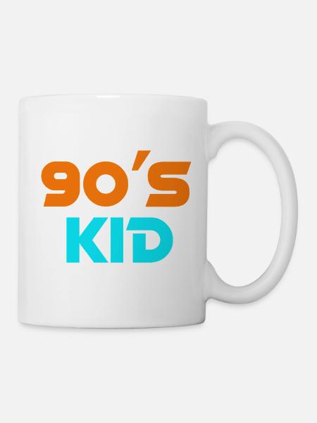 90er-Jahre-Kindernostalgie - Tasse - Weiß