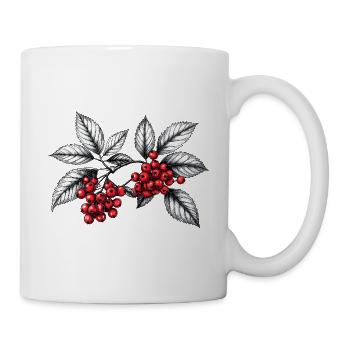 Rowan Botanical Sketch Red Fruits Herbst - Tasse - Weiß - Rechts