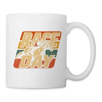 Renntag Retro Stil - Tasse - Weiß - Rechts