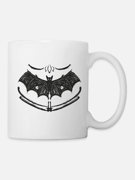 Nachtflügel und Dunkle Schädel - Tasse - Weiß