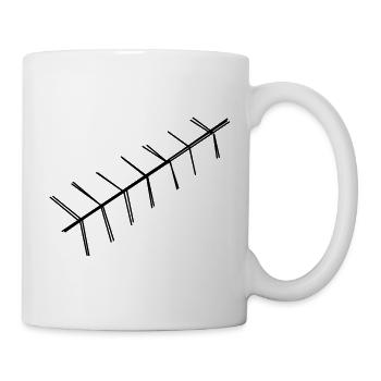 Tannenzweig handgezeichnet - Tasse - Weiß - Rechts
