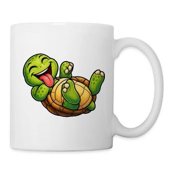 Verspielte Schildkröte  - Tasse - Weiß - Rechts
