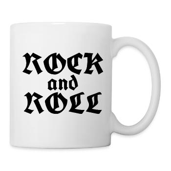 Rock'n'Roll-Gotik-Typografie-Design - Tasse - Weiß - Rechts