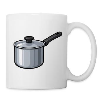 KüchenTopf Cartoon Design - Tasse - Weiß - Rechts