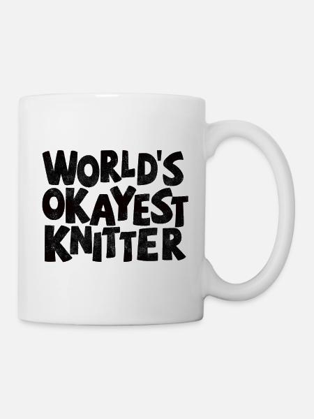 World’s okayest Knitter - Tasse - Weiß