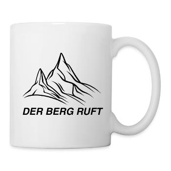 Der Berg Ruft Wandershirt  - Tasse - Weiß - Rechts