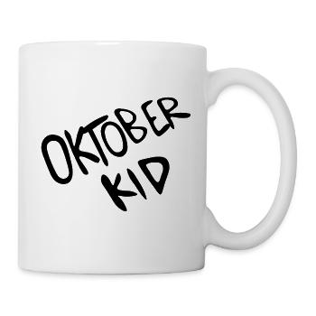 Oktober Handschrift Doodle - Tasse - Weiß - Rechts