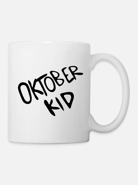 Oktober Handschrift Doodle - Tasse - Weiß