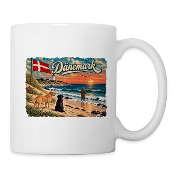 Dänemark Strandretro Küstenmotiv - Tasse - Weiß - Rechts