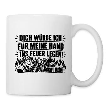 Schwarzer Humor Dich würde ich für meine Hand... - Tasse - Weiß - Rechts