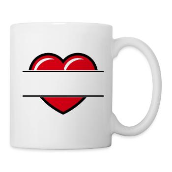 Herz / Herzchen (Text Ergänzen / Geschenk / Liebe) - Tasse - Weiß - Rechts