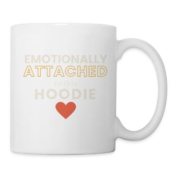 Emotional an diesen Hoodie gebunden - Tasse - Weiß - Rechts
